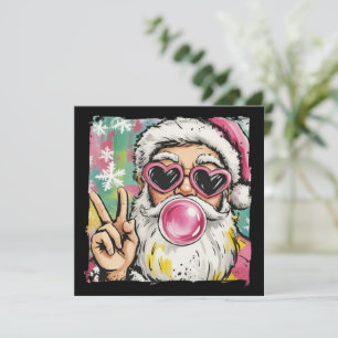 Pyntet julpappa glitter coquette jul flickaktig sö julkort