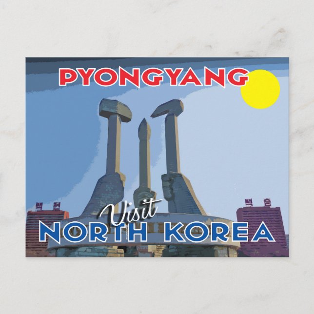 Pyongyang, besök Nordkorea Vykort (Framsida)
