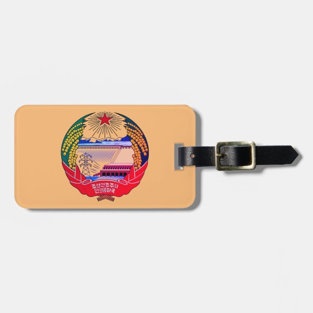 Pyongyang, Nordkorea (Nordkorea) Hermit Kingdom Bagagebricka (Horisontell Framsida)