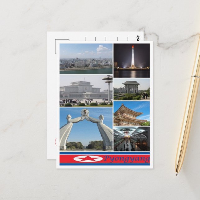 Pyongyang - Nordkorea - Nordkorea Vykort (Fram/Back In Situ)
