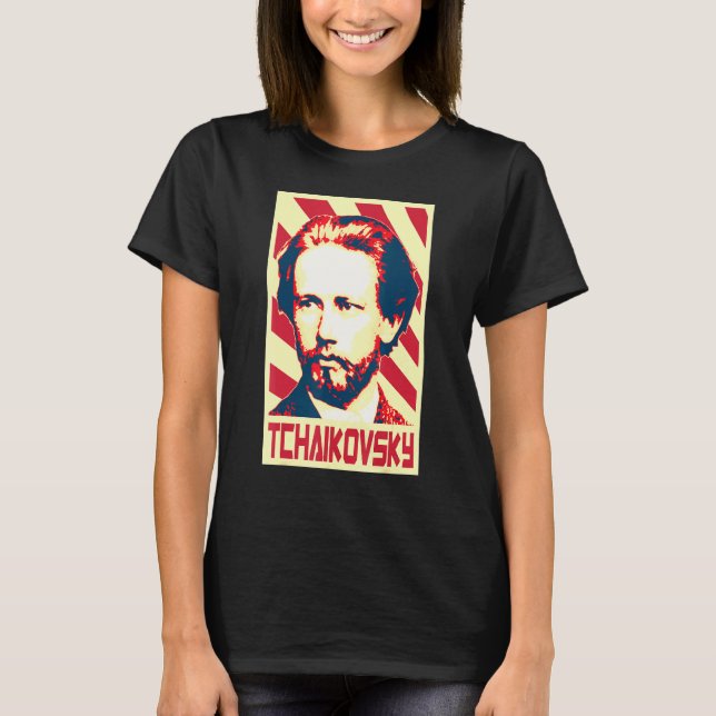 Pyotr Ilyich Tchaikovsky Classical Music Composer  T Shirt (Framsida)