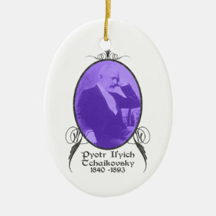 Pyotr Il'yich Tchaikovsky prydnad Julgransprydnad Keramik