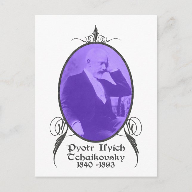 Pyotr Il'yich Tchaikovsky Vykort (Framsida)