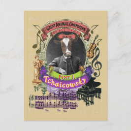 Pyotr Tchaicowsky Cow Animal Composer Tchaikovsky Vykort