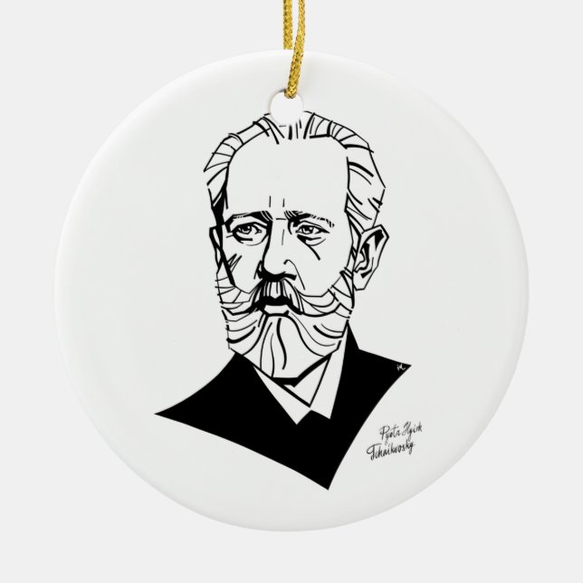 Pyotr Tchaikovsky Julgransprydnad Keramik (Framsidan)