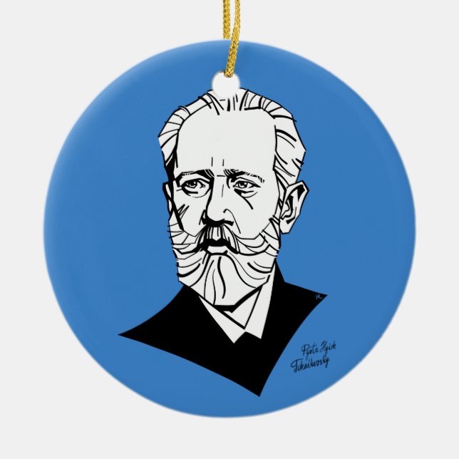 Pyotr Tchaikovsky Julgransprydnad Keramik (Framsidan)