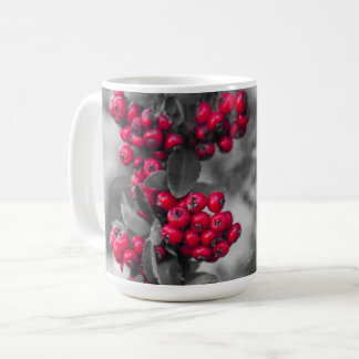 Pyracantha Bär Röd och Grå Botanisk Mugg