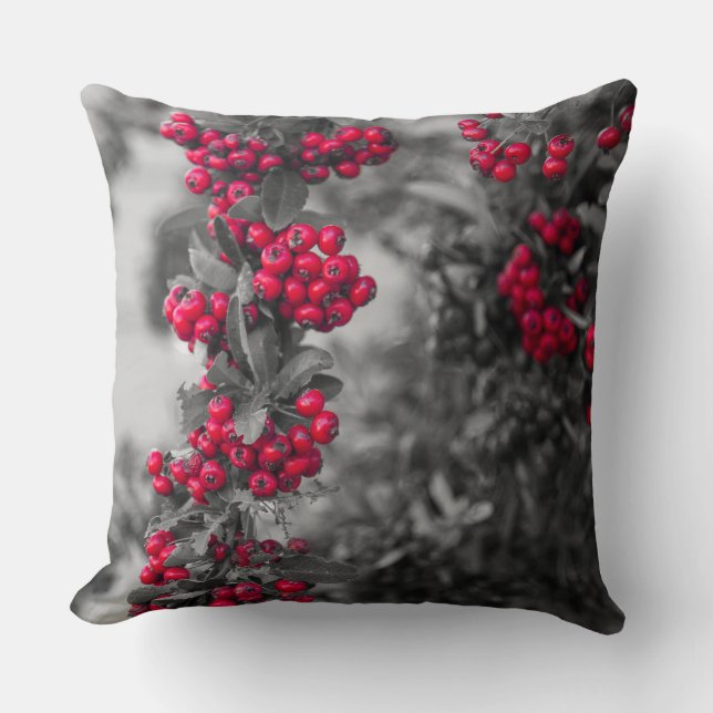 Pyracantha Berry Kastkudde Kudde (Framsida)