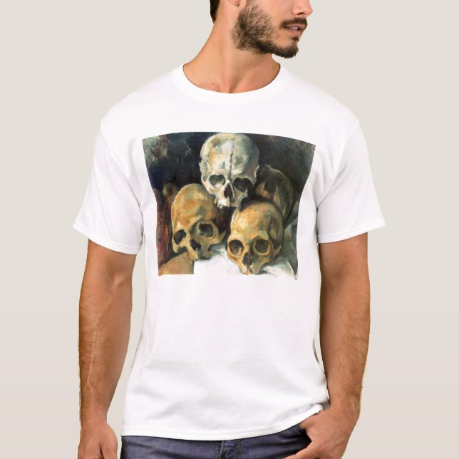 Pyramid av döskallar Paul Cezanne T-shirt (Framsida)