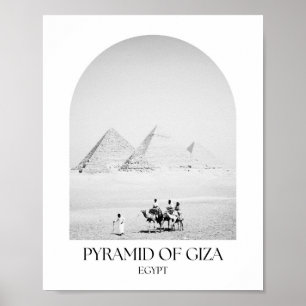 Pyramid av Giza Egypten Arch Photo Print Poster