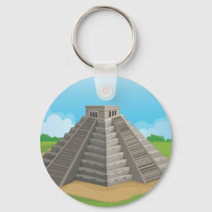 Pyramid av solen Keychain Nyckelring