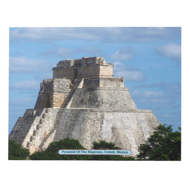 Pyramid av trollkarlen, Uxmal, Mexico Anteckningsblock (Framsida)