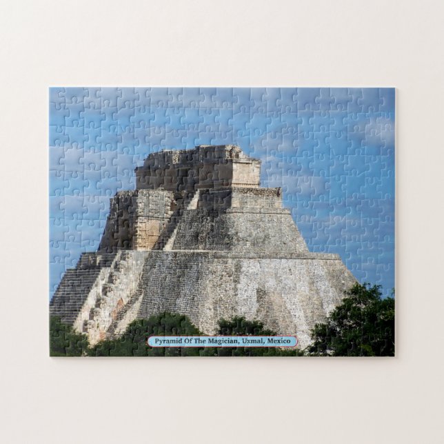 Pyramid av trollkarlen, Uxmal, Mexico Pussel (Horisontell)