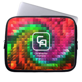 Pyramid Factal Multifärgads Electronics Bag Laptop Fodral