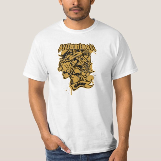 Pyramid för Illuminati HipsterKilluminati öga Tee (Framsida)