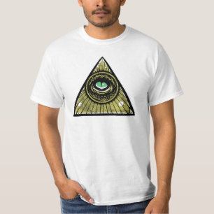 Pyramid för öga för Illuminati HipsterReptilian Tee