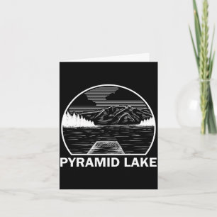 Pyramid lake nevada rolig fiske camping sommar kort