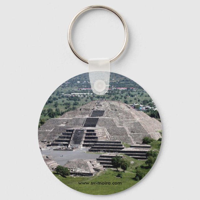 Pyramid Måne, Teotihuacan, Mexiko Nyckelring (Framsida)