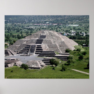 Pyramid Måne, Teotihuacan, Mexiko Poster