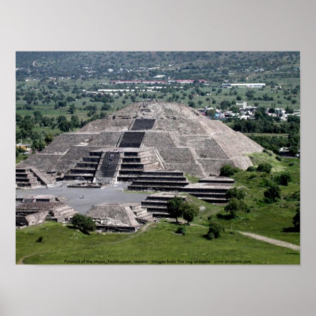 Pyramid Måne, Teotihuacan, Mexiko Poster (Framsidan)