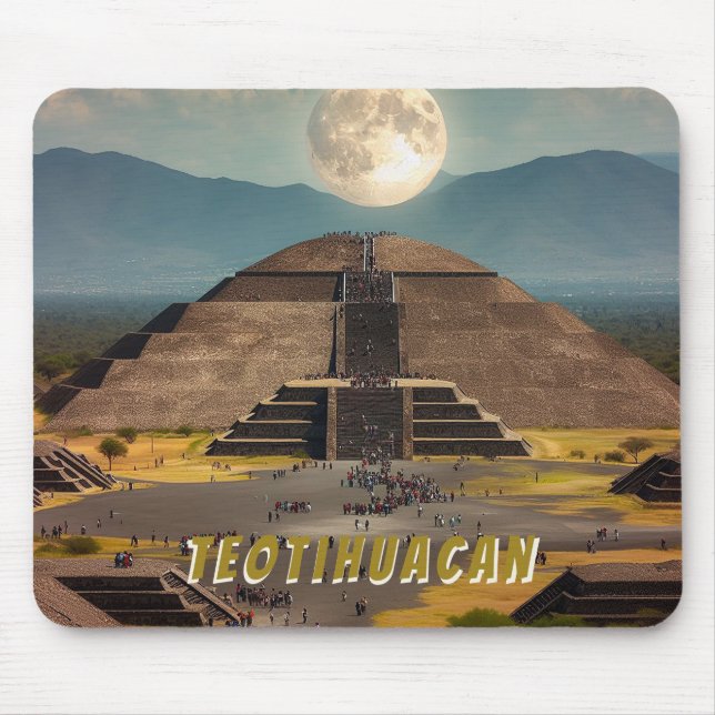 Pyramid Måne, Teotihuacan, Mexiko Travel Musmatta (Framsidan)