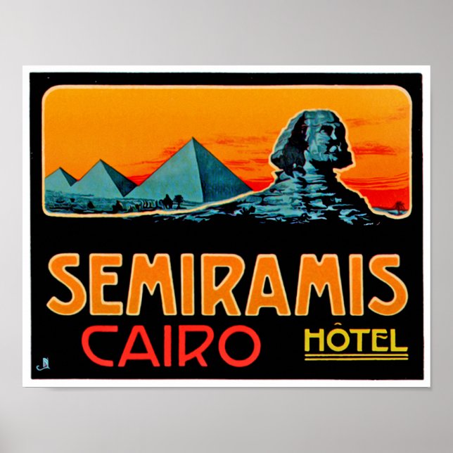 Pyramid och Sphynx, Kairo Poster (Framsidan)