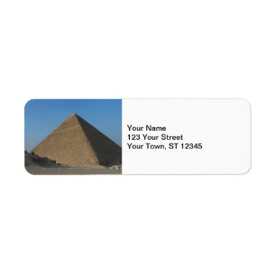 Pyramid på Giza, egypten Returadress Etikett