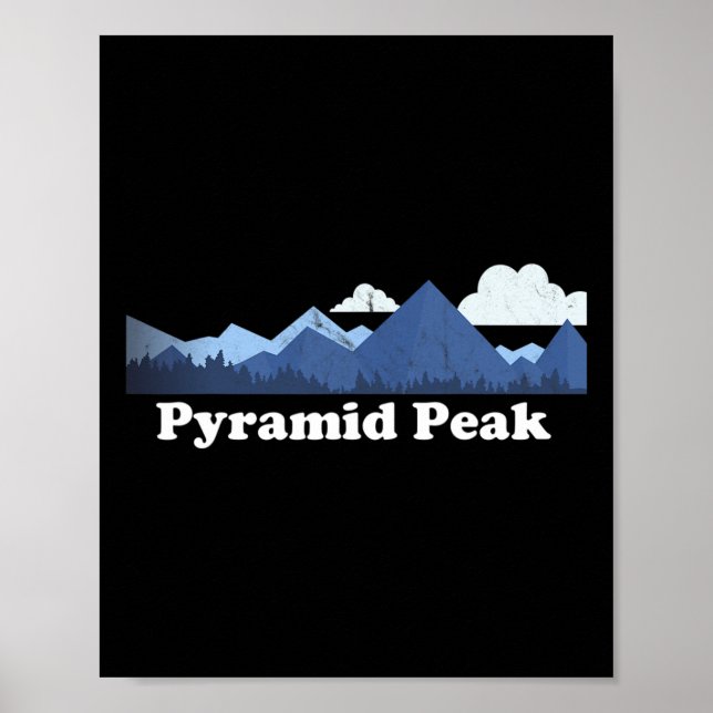 Pyramid Peak Bygger New York Ny Klättring Vandring Poster (Framsidan)