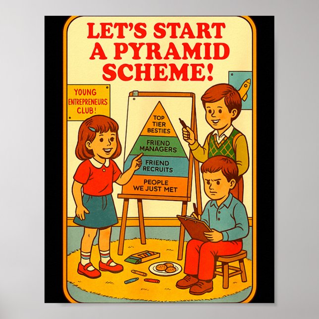 Pyramid Scheme Funny Blackcraft Cult Dark Humor Sa Poster (Framsidan)