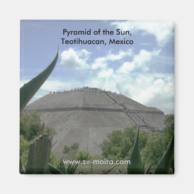 Pyramid Sol, Teotihuacan, Mexiko Magnet (Framsidan)