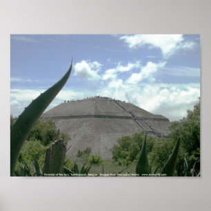 Pyramid Sol, Teotihuacan, Mexiko Poster