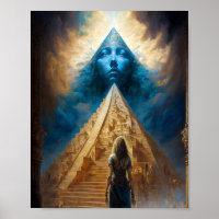 Pyramid Visionär Surreal Art Poster