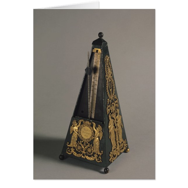 Pyramidal metronome, 1815 hälsningskort (Framsidan)