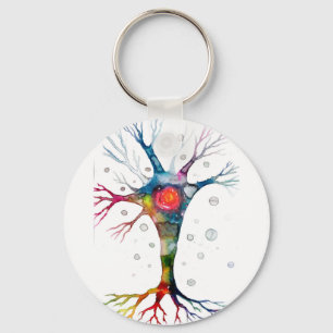 Pyramidal neuron i neokortex nyckelring