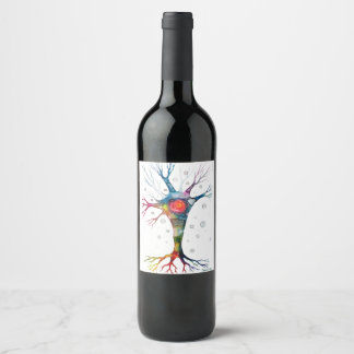 Pyramidal neuron i neokortex vinflaska etikett