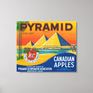 PyramidApple etikett - Penticton B.C. Kanada Canvastryck