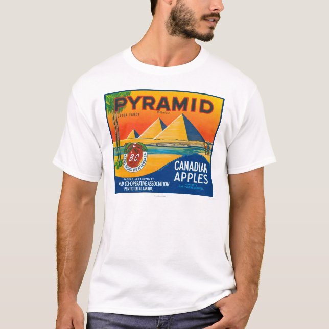 PyramidApple etikett - Penticton B.C. Kanada T Shirt (Framsida)