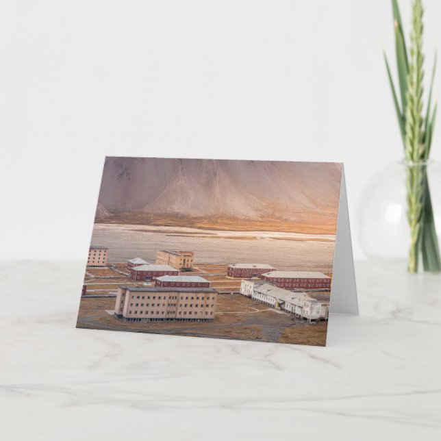 Pyramiden Svalbard Kort (Framsida)