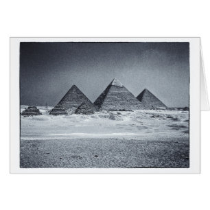 Pyramider, antika kairo, Egypten Hälsningskort