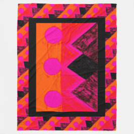 Pyramider av andra världar i Rosa och Orange Fleecefilt