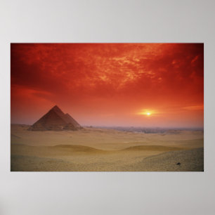 Pyramider av Egypten genom Stargate Poster