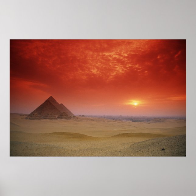 Pyramider av Egypten genom Stargate Poster (Framsidan)