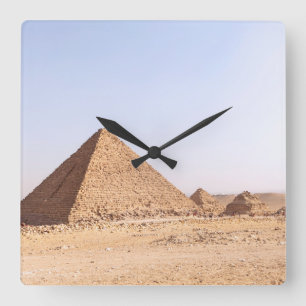 Pyramider av Egypten Kaffe Mugg Fyrkantig Klocka