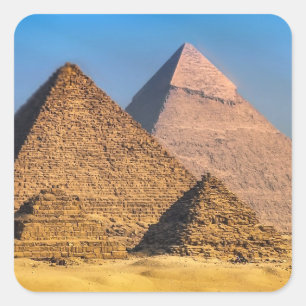 Pyramider Fyrkantigt Klistermärke