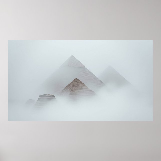 Pyramider i dimma poster (Framsidan)