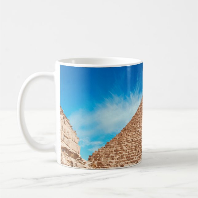 Pyramider i giza, antika föremål, arkeologi, kaffemugg (Vänster)