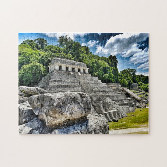 Pyramider i Mexiko. Pussel (Horisontell)