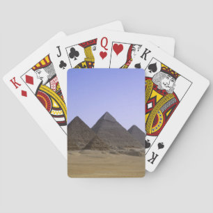 Pyramider i öknen Cairo, egypten Spelkort