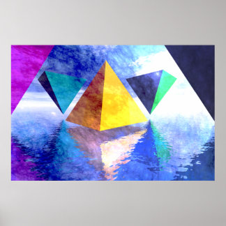 Pyramider och trianglar poster
