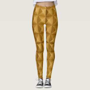 Pyramider, trianglar, gyllene struktur leggings